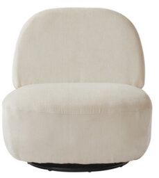 Nordlys Beige Corduroy Swivel Lounge Chair Modern Design Style Living Room - thumbnail 7