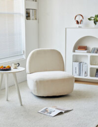 Nordlys Beige Corduroy Swivel Lounge Chair Modern Design Style Living Room - thumbnail 4