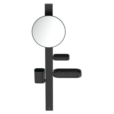 Ideal Standard Alu+ Matt Silk Black Round Wall-Mounted Bathroom Mirror (H)71.7Cm (W)31.05Cm - image 1