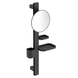 Ideal Standard Alu+ Matt Silk Black Round Wall-Mounted Bathroom Mirror (H)71.7Cm (W)31.05Cm - thumbnail 2