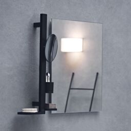Ideal Standard Alu+ Matt Silk Black Round Wall-Mounted Bathroom Mirror (H)71.7Cm (W)31.05Cm - thumbnail 7