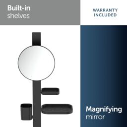 Ideal Standard Alu+ Matt Silk Black Round Wall-Mounted Bathroom Mirror (H)71.7Cm (W)31.05Cm - thumbnail 5