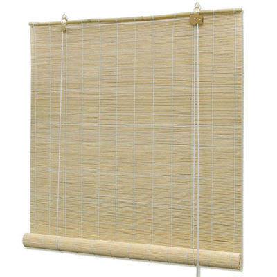 Walplus Natural Bamboo Roller Blinds 80 X 160 Cm - Window Privacy & Light Filtering - image 1
