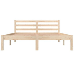 Berkfield Bed Frame Solid Wood Pine 120X190 Cm Small Double - thumbnail 4