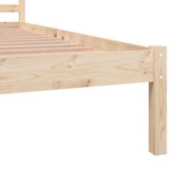 Berkfield Bed Frame Solid Wood Pine 120X190 Cm Small Double - thumbnail 6