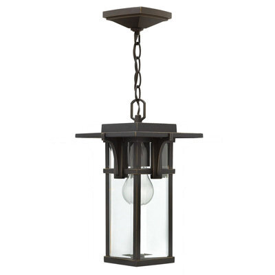 Stylish Ip23 1 Bulb Chain Lantern With Led E27 In Oil Rubbed Bronze Finish