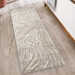 Hamilton Modern Metallic Sheen Area Rug - Marble Inspired Design Mocha 120Cm X 170Cm - thumbnail 6