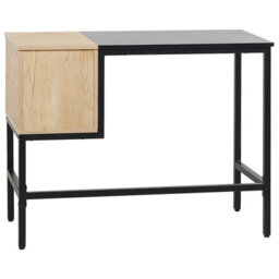 Beliani Home Office Desk Harper Black 100 Cm 48 Cm With Drawers - thumbnail 6