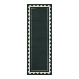 Melrose Colorama Scallop Green Indoor Area Runner Rug 067/200Cm - thumbnail 4