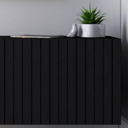 Heze Furniture Elpis 2 Glamour Tv Cabinet 150 Cm Wall-Mounted - Black Matt - thumbnail 5
