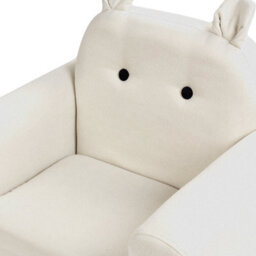 Beliani Kids Armchair Hippo Maribo Fabric Off-White - thumbnail 6
