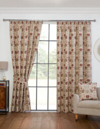 Sundour Aylesbury -Fully Lined Curtains - Pencil Pleat - 100% Polyester (Natural,tie Backs 26''(Pair)) - thumbnail 1