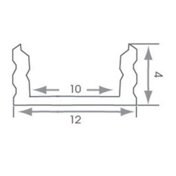 FNX Bathrooms Shallow 1M Aluminium Led Profile Extrusion For Surface Mounted Strip Lights - Enhanced Heat Dissipation - thumbnail 2