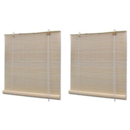 Walplus Natural Bamboo Roller Blinds 2 Pcs 120X160 Cm - thumbnail 1