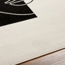 Livabliss Pisa-Modern Off-White Black Living Dining Bedroom Rug 150 X 213 Cm Easy Care, Non Shedding - thumbnail 3