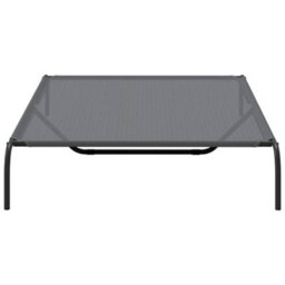 Vidaxl Elevated Dog Bed Grey 150X90X20 Cm Textilene And Steel - thumbnail 5
