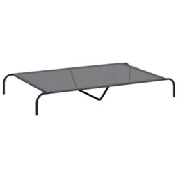 Vidaxl Elevated Dog Bed Grey 150X90X20 Cm Textilene And Steel - thumbnail 2