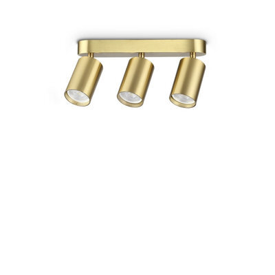 Ideal Lux Luminosa Dynamite Ceiling Spotlight Bar Brass 3X Gu10 - image 1