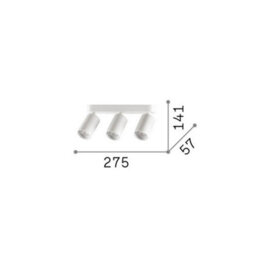 Ideal Lux Luminosa Dynamite Ceiling Spotlight Bar Brass 3X Gu10 - thumbnail 2