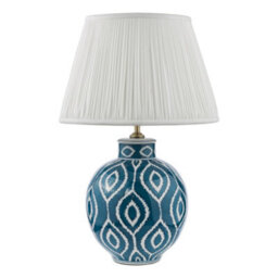 DAR Dakari Table Lamp Blue And Antique Brass Base Only - thumbnail 3