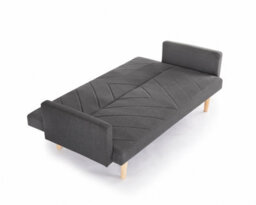 Home Detail Ryan 3 Seater Fabric Chevron Design Wooden Leg Frame Clic-Clac Sofabed, Dark Grey - thumbnail 8