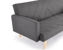 Home Detail Ryan 3 Seater Fabric Chevron Design Wooden Leg Frame Clic-Clac Sofabed, Dark Grey - thumbnail 7