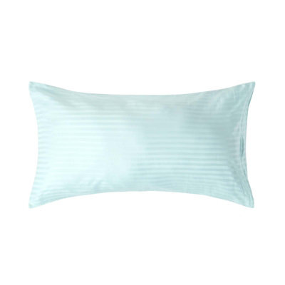 Homescapes Aqua Blue Egyptian Cotton Ultrasoft Housewife Pillowcase 330 Tc, King Size - image 1