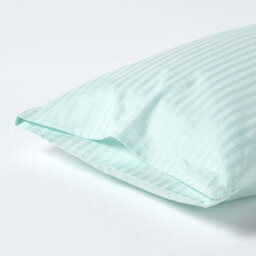 Homescapes Aqua Blue Egyptian Cotton Ultrasoft Housewife Pillowcase 330 Tc, King Size - thumbnail 3