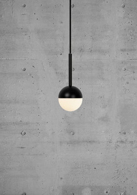 Nordlux Contina Metal Pendant Light Hand Blown Glass Black,mains - image 1