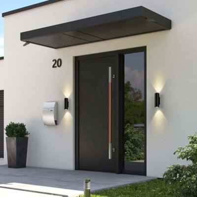 Ultra Beam Lighting Ultrabeam Round Black Up And Down Outdoor Led Wall Light 12 Watt Led 860 Lumens - 185mm High - image 1