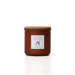 Aroma Naturals Citronella, Lime, Eucalyptus Scented Candle -Amber Glass With Cork Lid - thumbnail 2