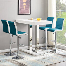 Furniture in Fashion Caprice High Gloss Bar Table Rectangular In White - thumbnail 4