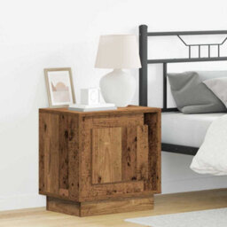 Berkfield Rustic Bedside Cabinets With Led Lights 2 Pcs Old Wood 44X34,5X45 Cm - thumbnail 2