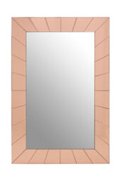 Orsina Reflective Rose Gold Finish Earl Wall Mirror, Rectangular Decorative Mirror, Metallic Indoor Accent Mirror - thumbnail 1
