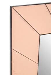 Orsina Reflective Rose Gold Finish Earl Wall Mirror, Rectangular Decorative Mirror, Metallic Indoor Accent Mirror - thumbnail 3