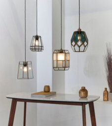 Anson Lighting Holden Pendant Shade Finished In Antique Solid Brass And Clear/smoked Glass (Shade Only) - thumbnail 4