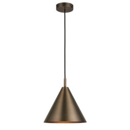 Luminosa Lighting Luminosa Cape Dome Pendant Ceiling Light Brushed Antique Bronze Plate, 1X E27 - thumbnail 6