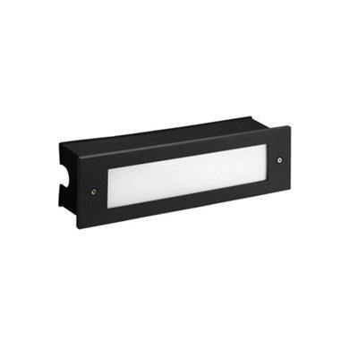 Luminosa Lighting Luminosa Micenas Outdoor Led Recessed Wall Light Black 29.8Cm 1140Lm 3000K Ip65