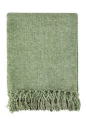 Emma Barclay Darcy Tassel Blanket/throw For Sofa Chair Bed Meadow Green 150X200Cm