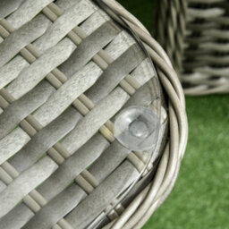 Outsunny 4 Pcs Rattan Garden Furniture, Padded Cushions Conversation Sofa Set - thumbnail 7
