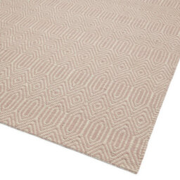 Pink Wool Luxurious Wool Modern Geometric Handmade Rug For Living Room And Bedroom-66 X 200Cm (Runner) - thumbnail 2