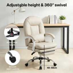 Levede Office Chair Ergonomic Executive Chair Heavy Duty  Reclining Leather - thumbnail 7