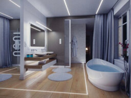 MKGT 10X 1M Aluminium Profile Surface For Led Lights Strip Channel With Opal Cover - Aluminium Finish - thumbnail 4