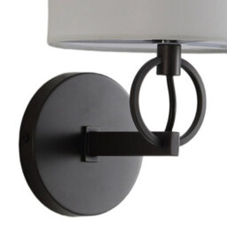 Darphe Metal Wall Light With Fabric Lampshade - thumbnail 5