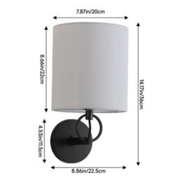 Darphe Metal Wall Light With Fabric Lampshade - thumbnail 7