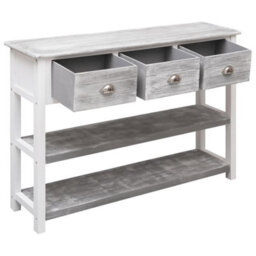 Berkfield Durable Sideboard Antique Grey 108X30X76 Cm Solid Paulownia Wood - thumbnail 5