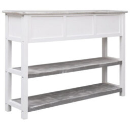 Berkfield Durable Sideboard Antique Grey 108X30X76 Cm Solid Paulownia Wood - thumbnail 3
