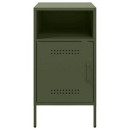Berkfield Bedside Cabinets 2 Pcs Olive Green 36X39X68 Cm Steel - thumbnail 6