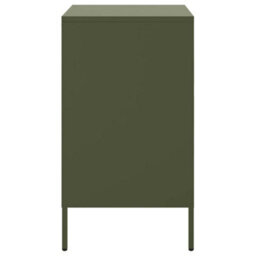 Berkfield Bedside Cabinets 2 Pcs Olive Green 36X39X68 Cm Steel - thumbnail 7