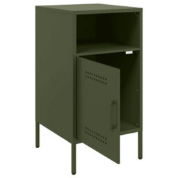 Berkfield Bedside Cabinets 2 Pcs Olive Green 36X39X68 Cm Steel - thumbnail 9